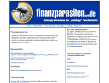 Tablet Screenshot of finanzparasiten.de